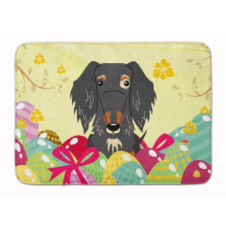 Carolines Treasures Easter Eggs Wire Haired Dachshund Dapple Machine Washable Memory Foam Mat BB6128RUG